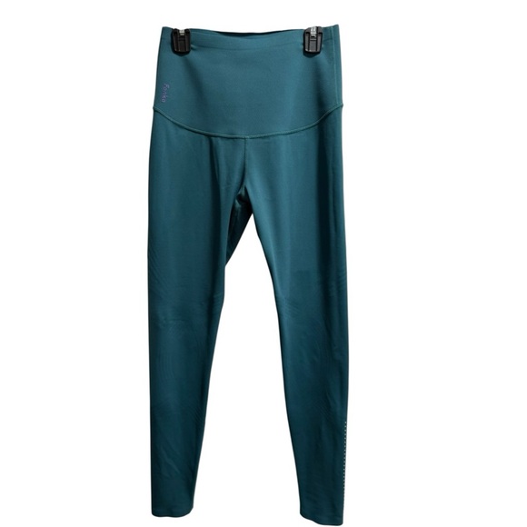 Fanka Leggings Women Small Teal Compression Reversible EUC - Picture 1 of 9